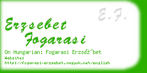 erzsebet fogarasi business card